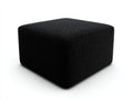 Pedale quadrato 58×58×36 cm - tessuto a maglia nero - seduta bassa imbottita con angoli arrotondati per Camera Da Letto