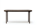 Console 200×50×80 cm - noce scuro con bordi arrotondati - design minimalista per camera da letto