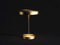 Lampada da scrivania 40×40×57 cm - metallo ottone - diffusore circolare piatto per camera da letto