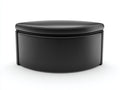 Pedale 90×45×38 cm - rivestimento ecopelle nero - seduta curva contenitore stile elegante per camera da letto