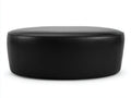 Pedale ovale 90×62×37 cm - ecopelle nera - seduta larga imbottita con base continua per Camera Da Letto