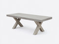 Console 160×40×75 cm - cemento grigio - struttura geometrica moderna per camera da letto
