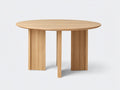 Tavolino Da Caffè 115×115×45 cm - piano circolare effetto rovere chiaro - design nordico per soggiorno
