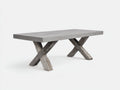 Console 180×45×78 cm - cemento grigio e legno naturale - design industriale per camera da letto