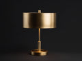 Lampada da scrivania 36×36×64 cm - metallo finitura ottone - paralume cilindrico per camera da letto