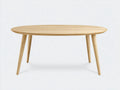 Tavolino Da Caffè 130×80×45 cm - piano ovale effetto legno naturale - design retrò per soggiorno